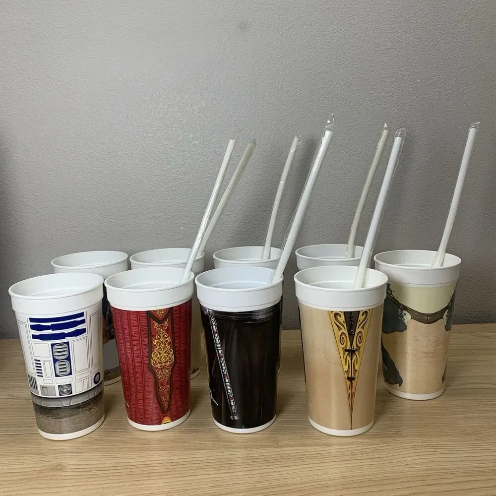 Star Wars Cup Toppers Set Lot of 9 Episode 1 Phantom Menace 90s Bundle Taco Bell